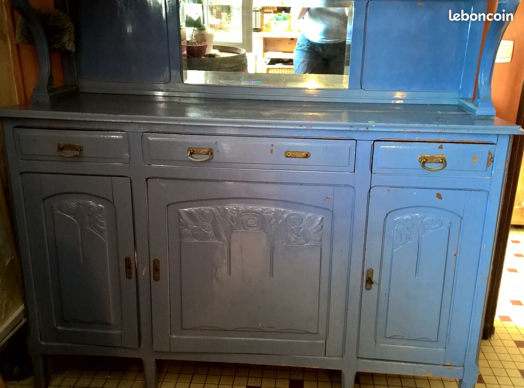 Beau vaisselier en bois, ancien et original (image 2)
