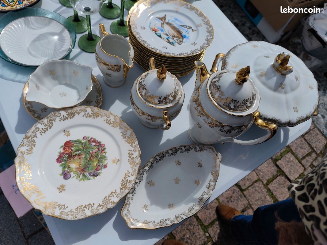 Lot de vaisselles vintage porcelaine de limoges (image 1)