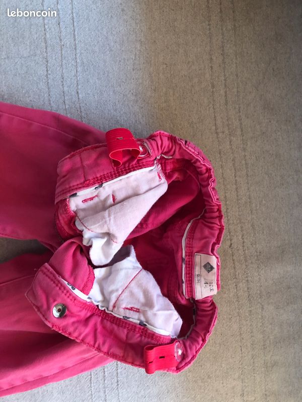 Jean slim rose 4/5 ans -réglable (image 2)