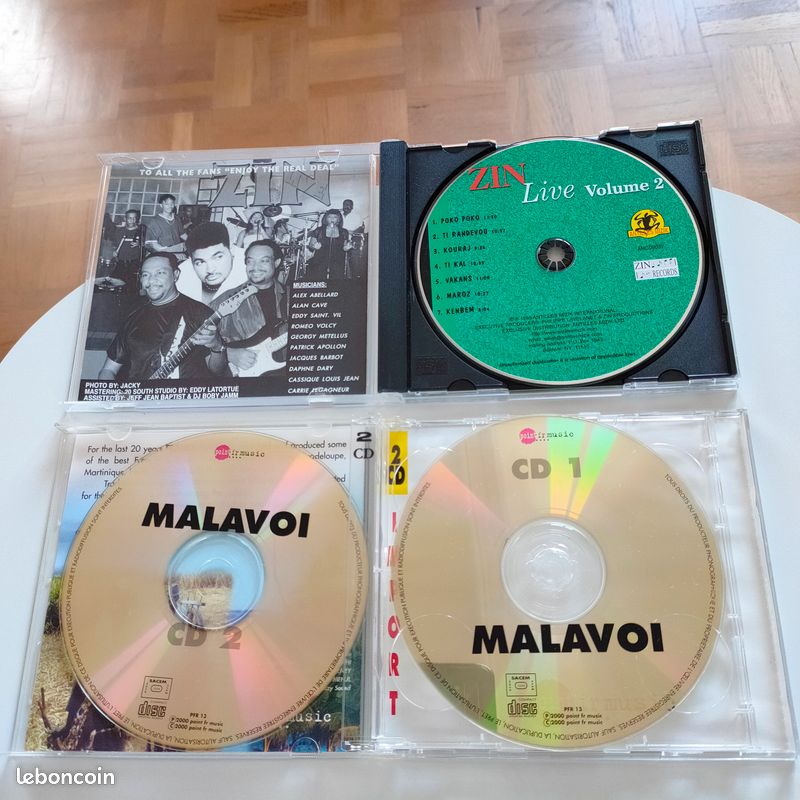 Lots de 2 Cd's - Musique - Compas ; Zouk - Zin / Malavoi (image 3)