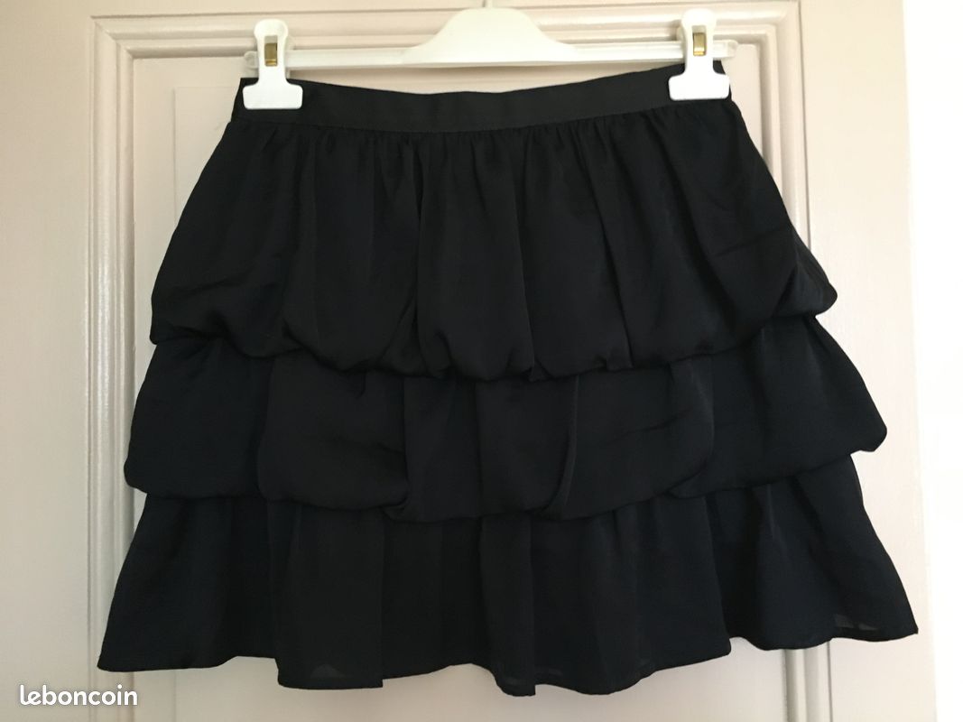 Faille Mini Jupe Ã Volant Jupe A Volant Courte Shop - Main Image