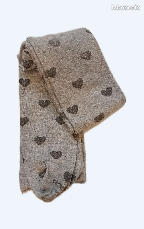 Collant enfants 8 ans gris clair (image 1)