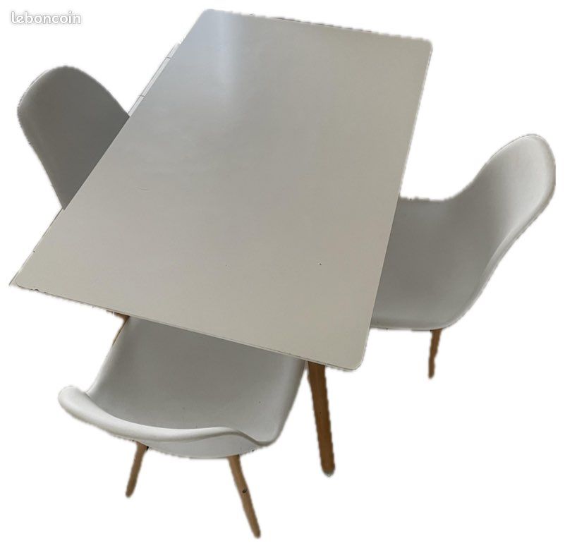 Table scandinave + 4 chaises (image 2)