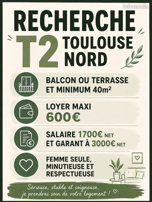 Appartement 2 pièces 40 m² · à Toulouse · 40 m² · 600 €