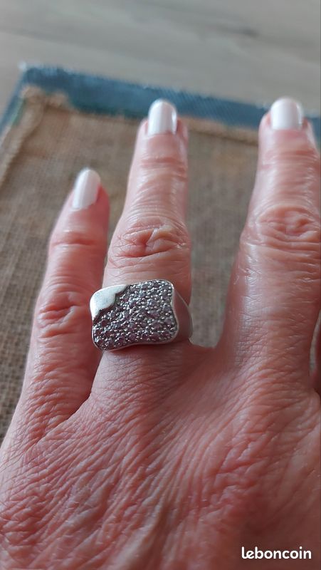 Bague Chevalière femme en argent poinçonne (image 7)