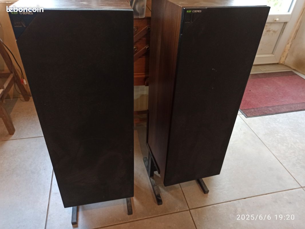 Enceintes KEF C42 Hifi, Paire D'enceintes Avant, 100W, Occasion Fonctionnelle