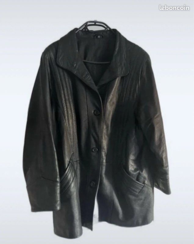 Veste en cuir Vintage (image 1)