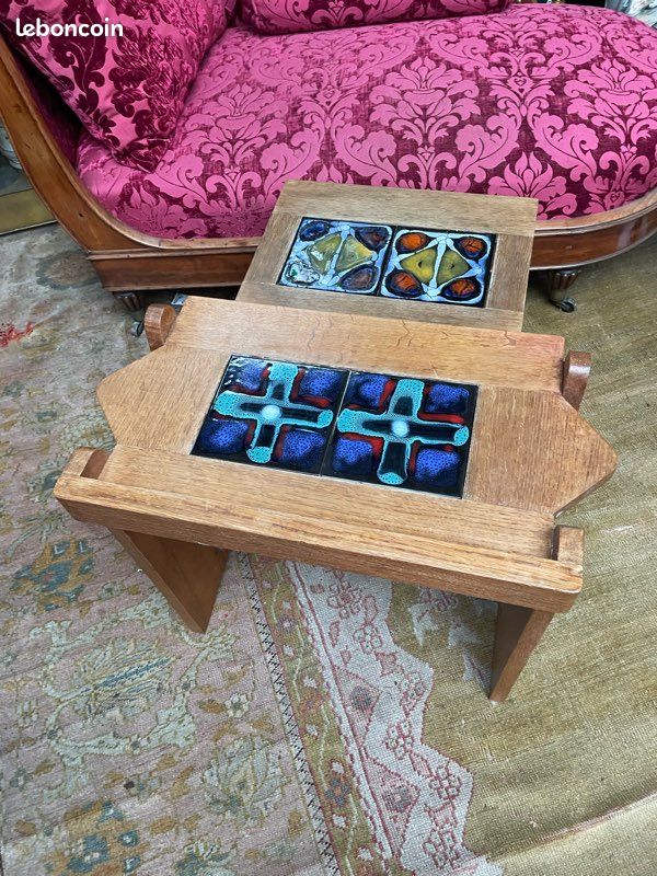 Deux tables gigogne de Guilherme et Chambron et carreaux de Danikowski (image 4)