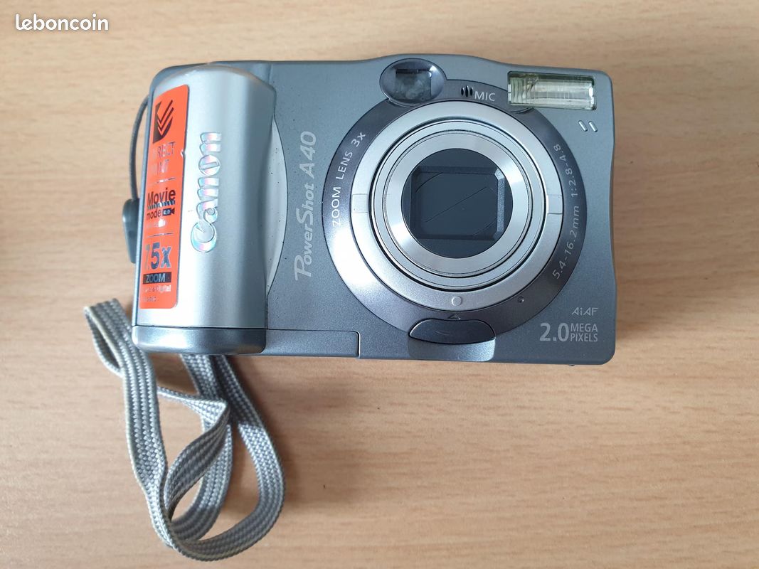 Appareil Photo Numérique Canon PowerShot A40 – 2 Mégapixels, Avec étui