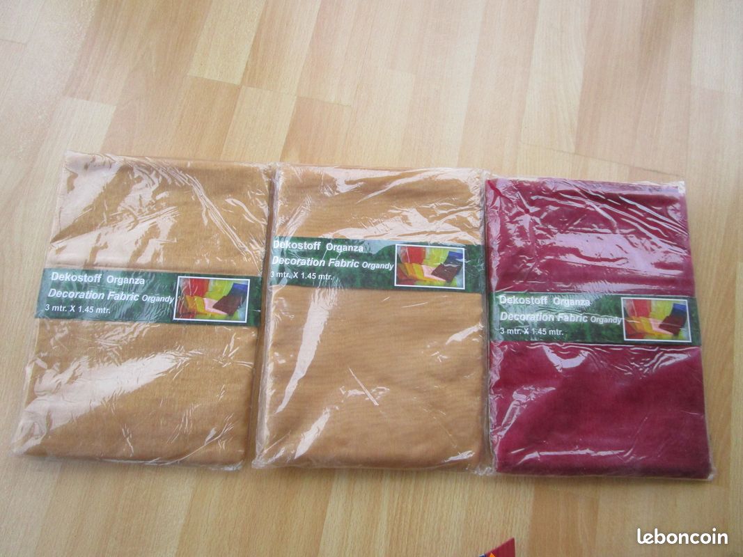 4859-Lot de 13 Coupons de Tissu/Voile/Organza (image 2)