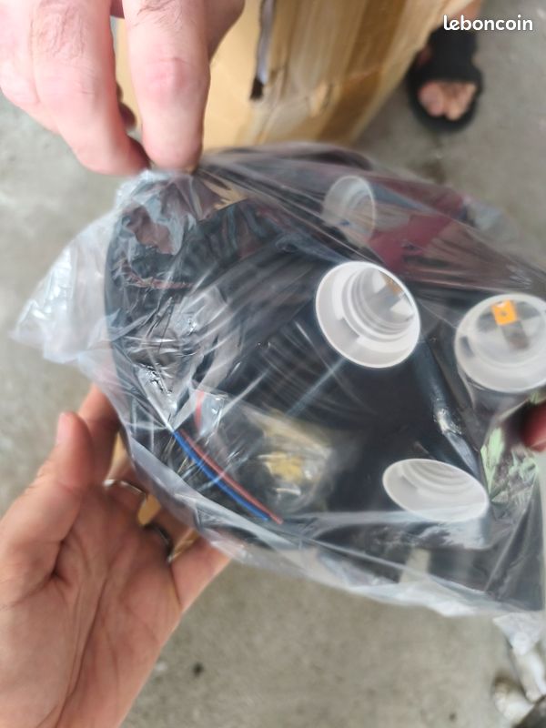Lampe de plafonnier industrielle rétro 10 ampoules neuves 2 lors (image 9)