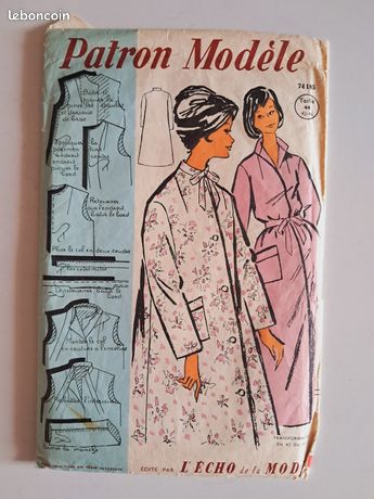 Patron Couture Robe De Chambre Année 70 – Vintage – Taille Adulte Femme – Occasion