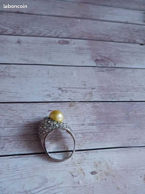 Bague argenté et jaune (image 1)