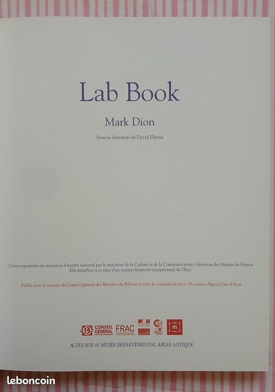 Carnet de fouilles et lab book luc long mark dion (image 7)
