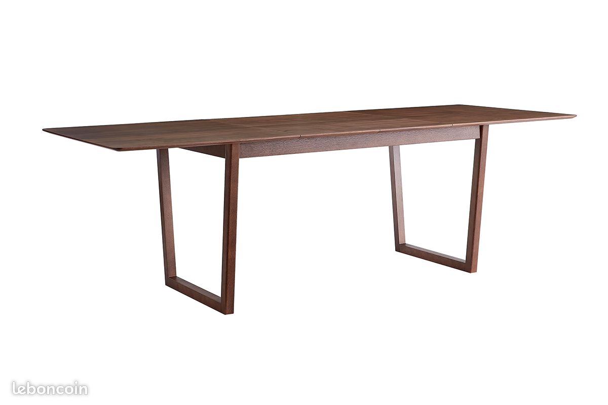 Table à manger extensible LAHO – bois foncé – 160/200/240 cm (image 4)
