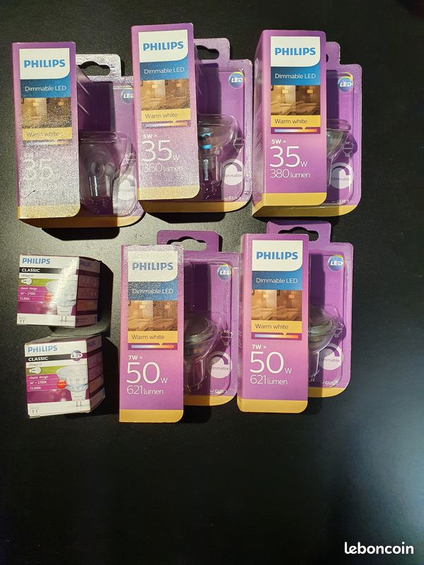 Lot ampoule LED Philips GU5.3 12V (image 1)