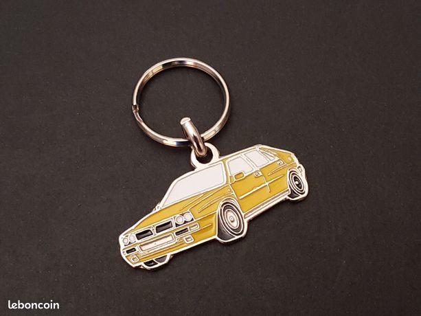 Porte-Clés Officiel En Métal Pour Lancia HF, 40 Mm