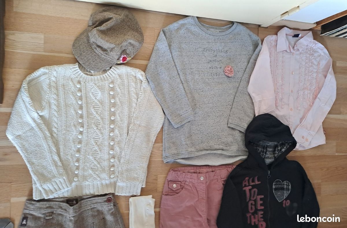 Lot De 14 Vêtements Fille 10 Ans – Marques Sergent Major, Benetton – Occasion Bon état