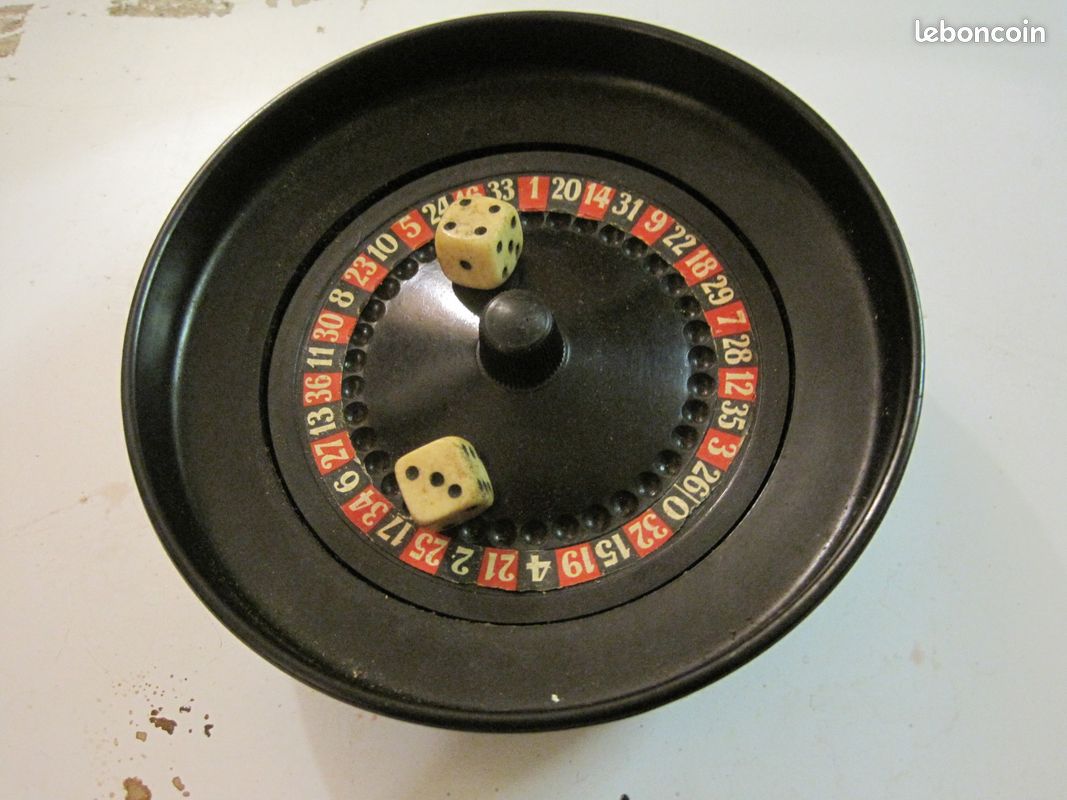 Ancienne Roulette De Comptoir – Bar, Bistrot, Casino – Jouet Décoratif Vintage