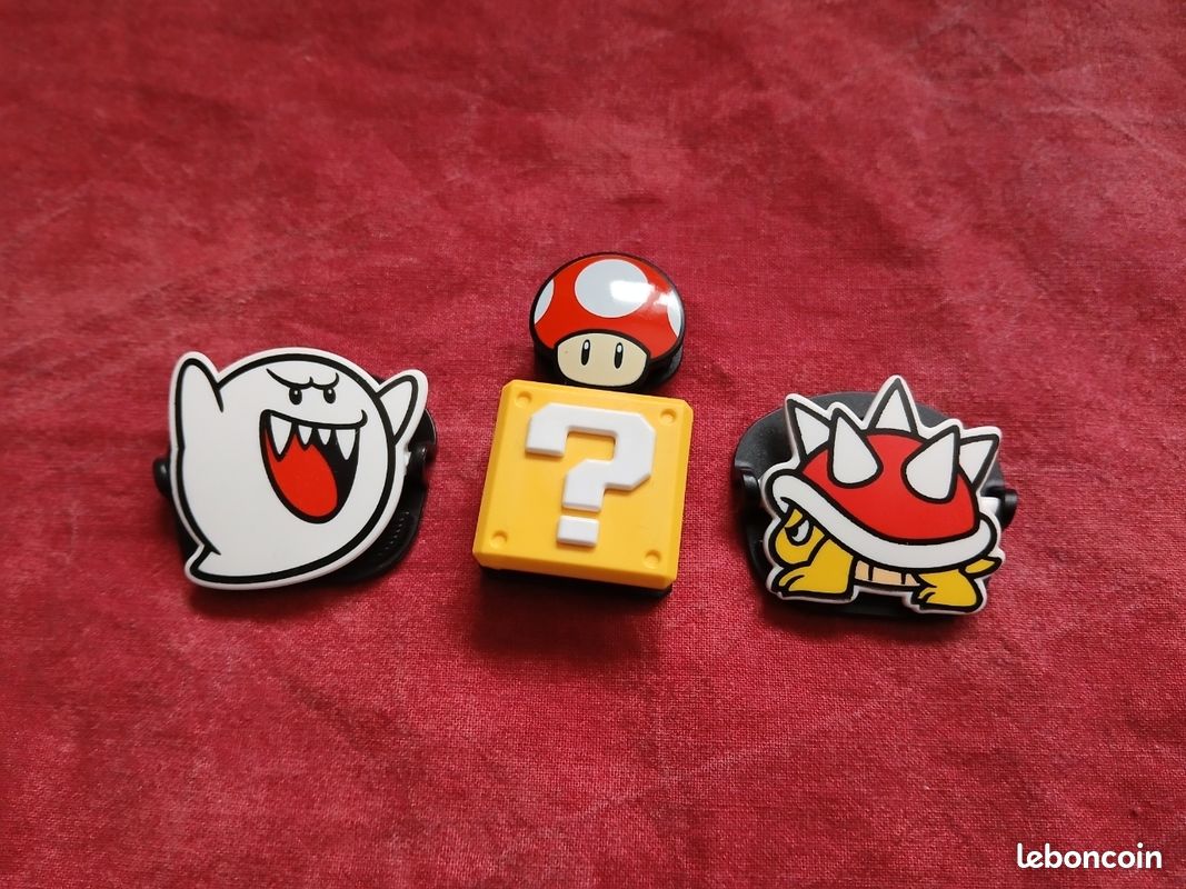 2 clips et 1 décoration pour chargeur téléphone ou fil - Nintendo - Kinder surprise (image 1)