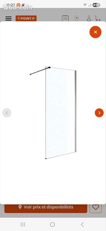 Paroi douche Alterna Concerto Walk 100cm neuve (image 1)
