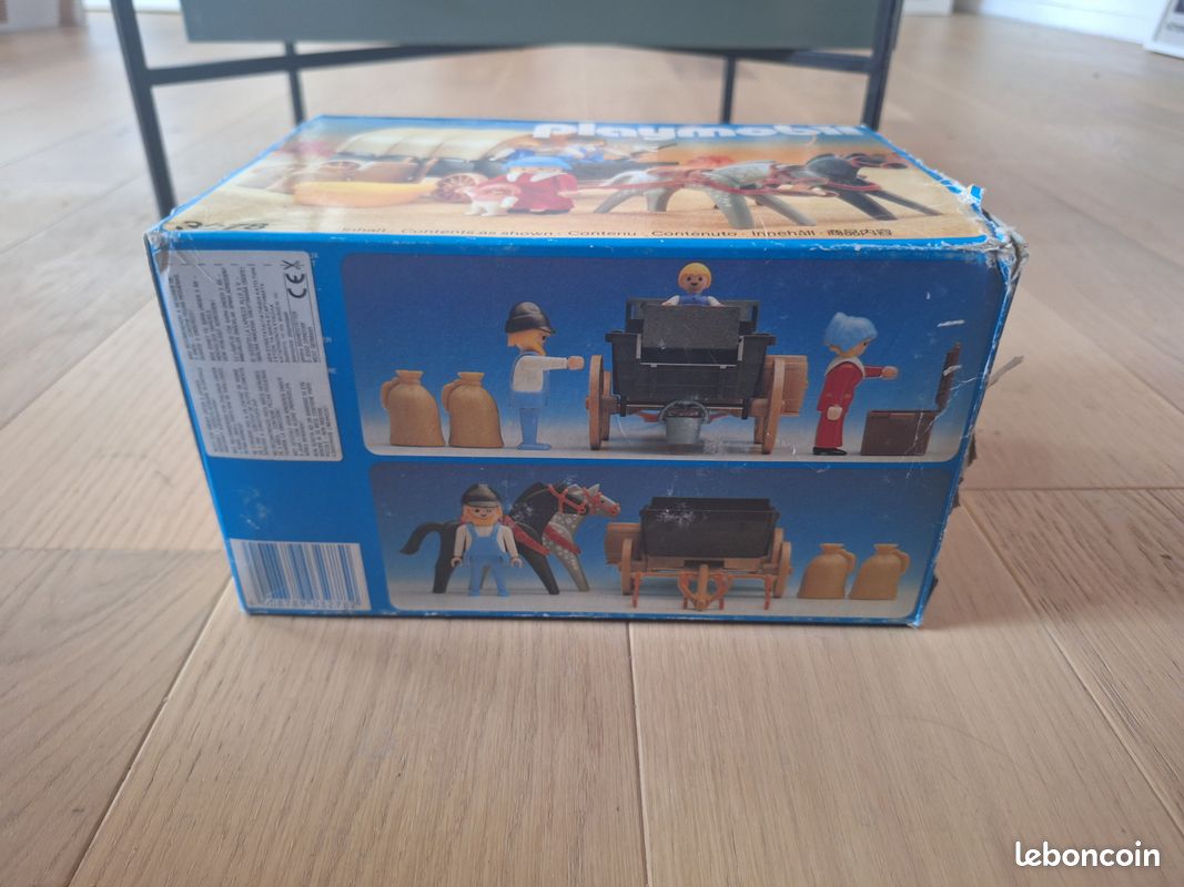 3278 PLAYMOBIL WESTERN VINTAGE : Chariot Bâché far West / Cowboy