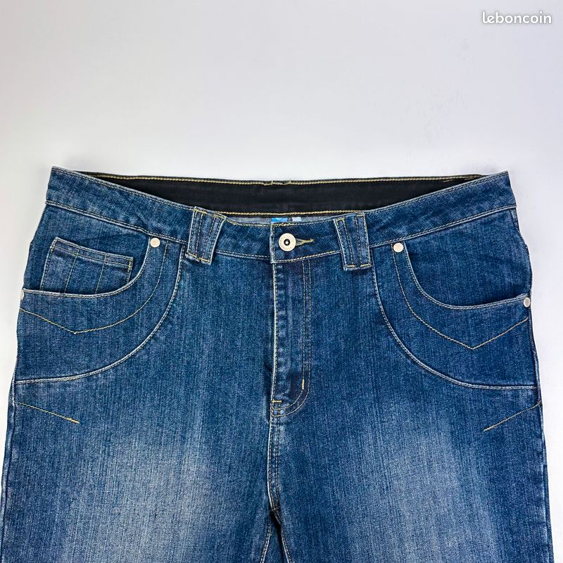 PREMIERÔLE Pantalon pantacourt / corsaire jean denim, taille haute (image 7)