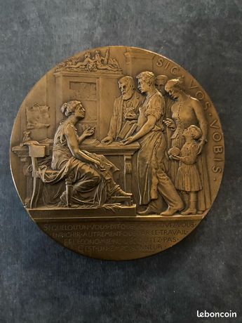 CAISSES D'ÉPARGNE Médaille, 150e anniversaire de la caisse d'épargne et de prévoyance de Nantes fme_692196 Médailles