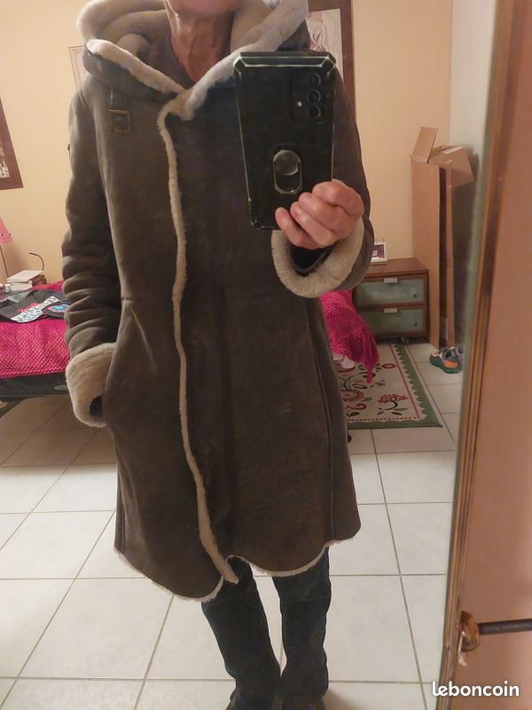 Manteau cuir/mouton AERONAUTICA MILITARE (image 4)