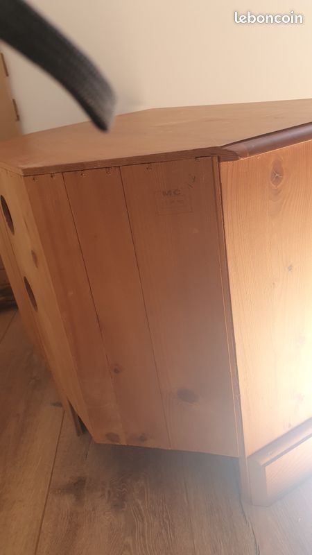 Meuble TV bas en pin massif (image 10)