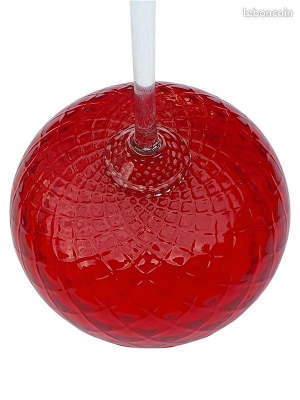 Grand (38cm) Vase ou Centre de Table en Cristal Soufflé (image 6)