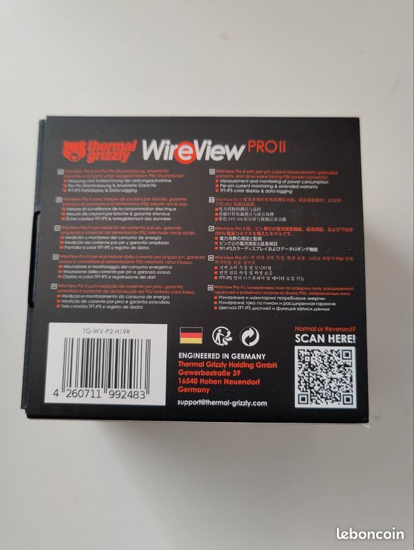 NEUF Thermal Grizzly WireView Pro II GPUAlignment: Reverse | Color: blackS-TG-WV-P2-H19R (image 4)