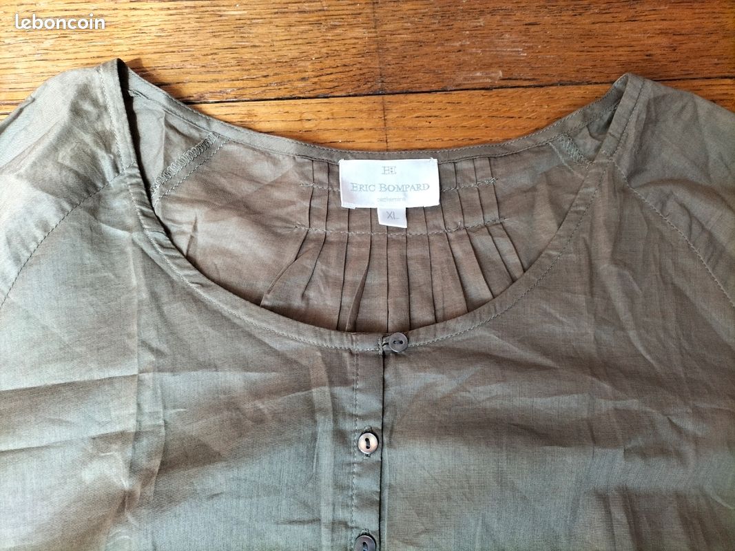 Tunique Eric Bompard kaki 100% coton L (image 2)