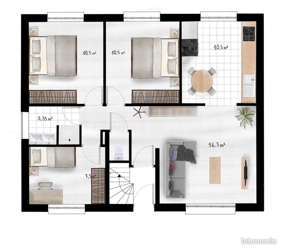 Appartement 4 pièces 64 m² · à Sucy-en-Brie · 64 m² · 1 300 €/mois