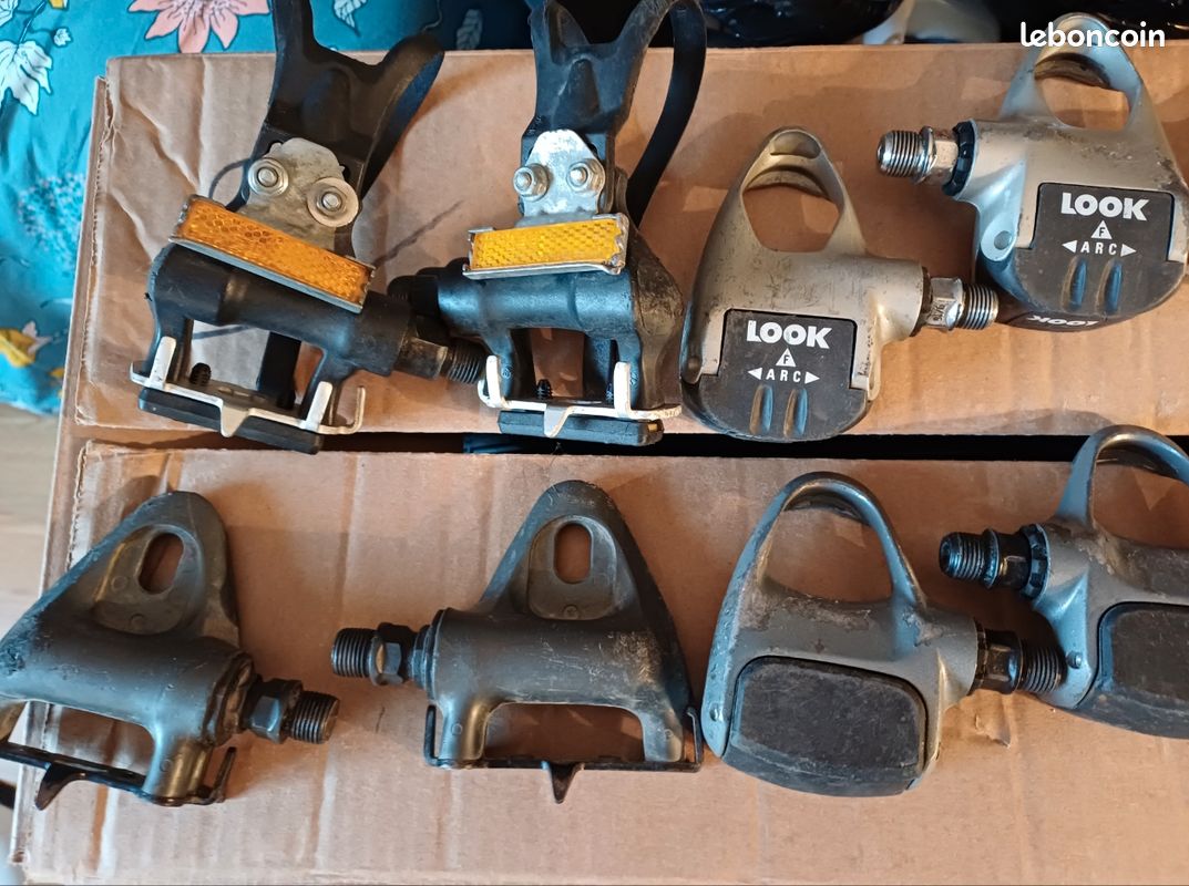 Vélo course ancien pédales campagnolo look Shimano time - Vélos