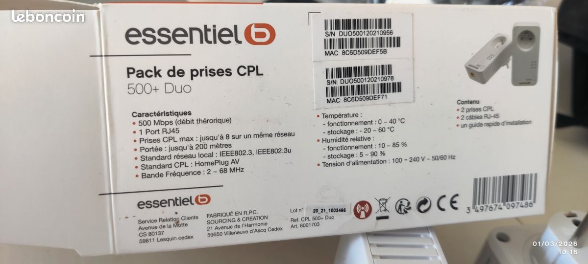 Prises CPL (image 3)