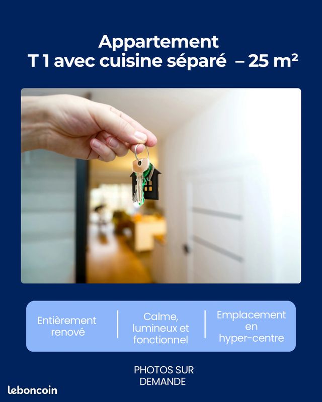 Appartement 2 pièces 25 m² · à Marseille · 25 m² · 800 €/mois