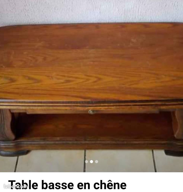 Table basse en chêne (image 2)