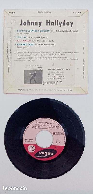 Lot vinyle johnny hallyday 45 tours (image 16)