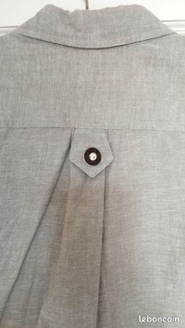 Chemise Bavaroise Homme Grise Alphorn - Taille L En Coton, Occasion Très Bon état
