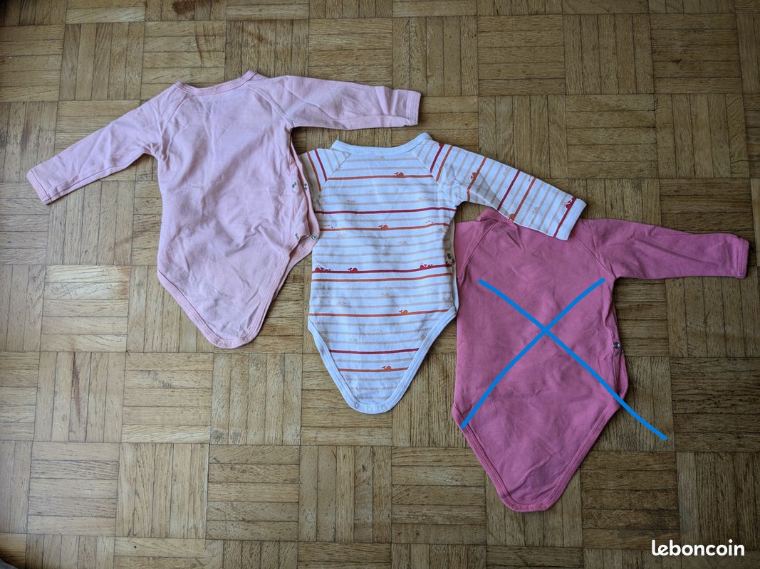 Lot de 2 bodies Verbaudet 6 m - 67 cm (image 2)