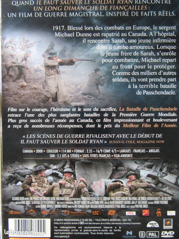 DVD "La bataille de Passchendaele" (image 2)