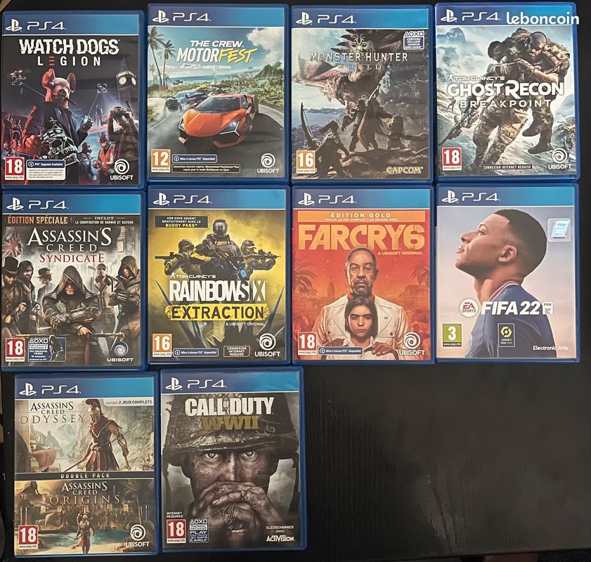 Jeux PS4 en excellent état – Vente à l’unité ou en lot (image 1)