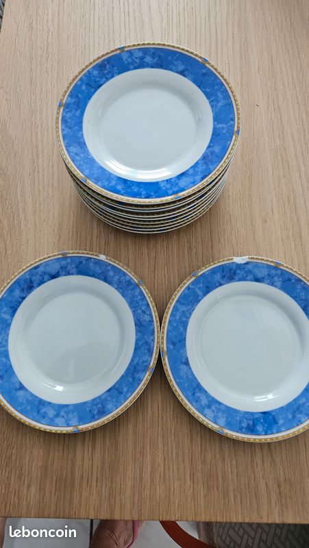 Service porcelaine véritable bleu et blanc (image 8)