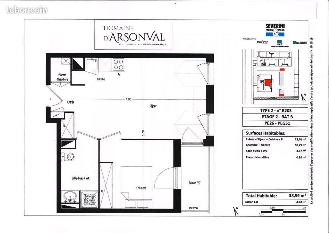Appartement a louer chelles - 2 pièce(s) - 38 m2 - Surfyn