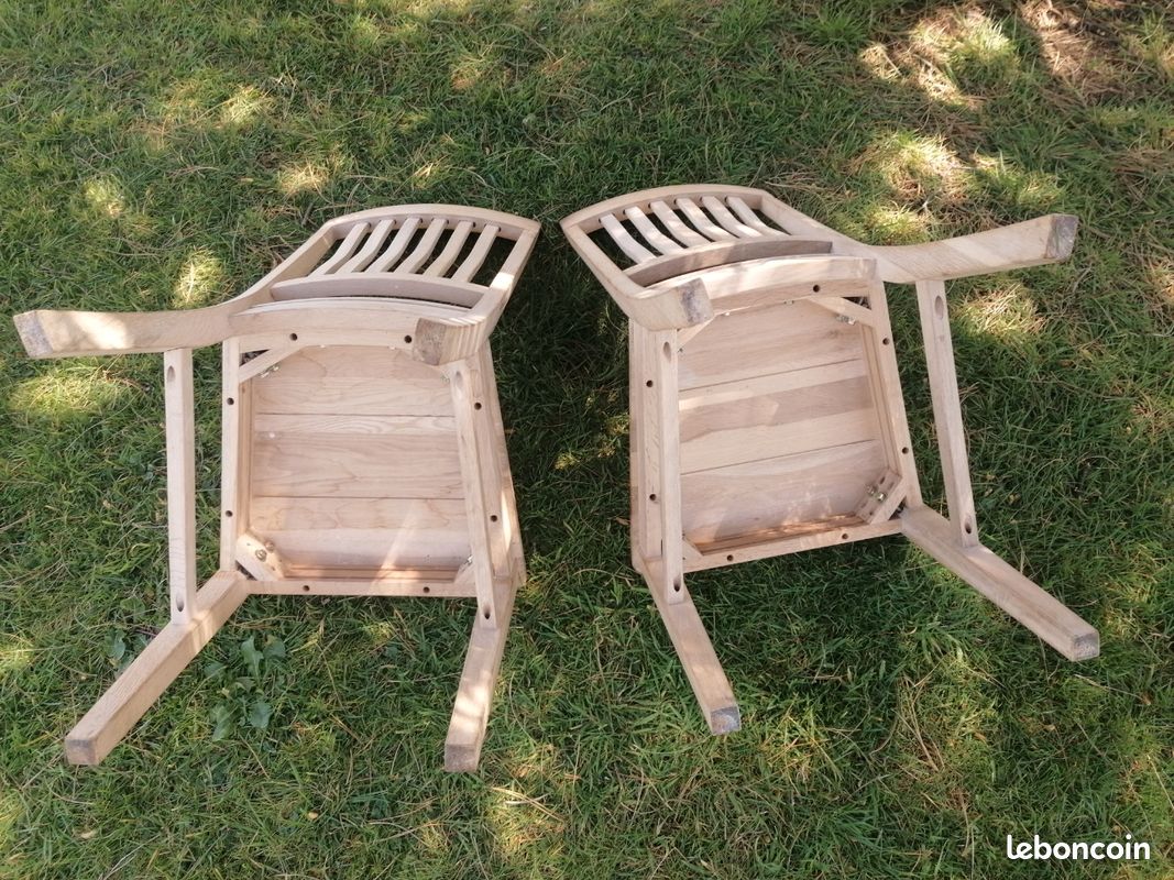 Lot 2 chaises bois massif (image 2)