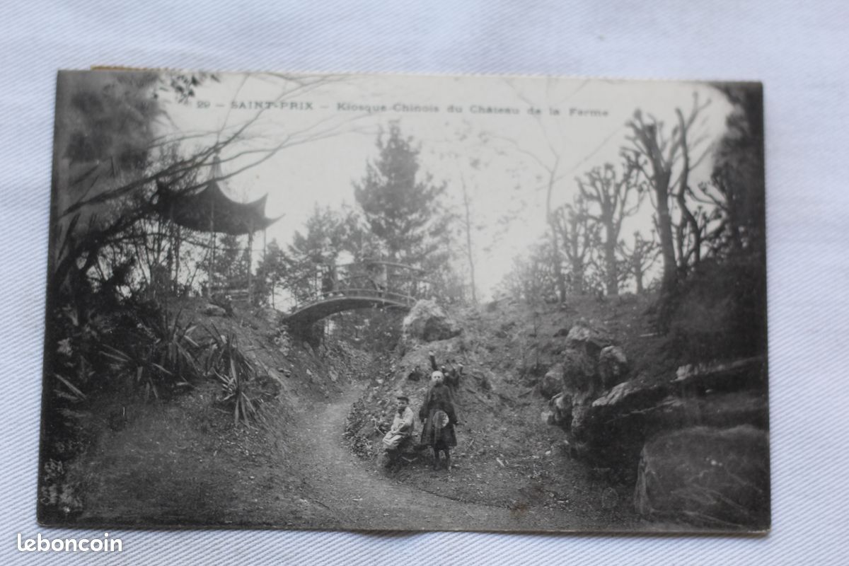 Cpa 1907, Saint Prix, kiosque Chinois du château de la Ferme, Val d'Oise 95, carte postale ancienne, vf91 (image 1)