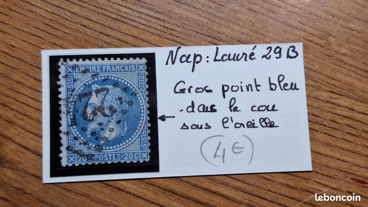 Timbre France NAPOLEON 29B "particularité" (image 1)