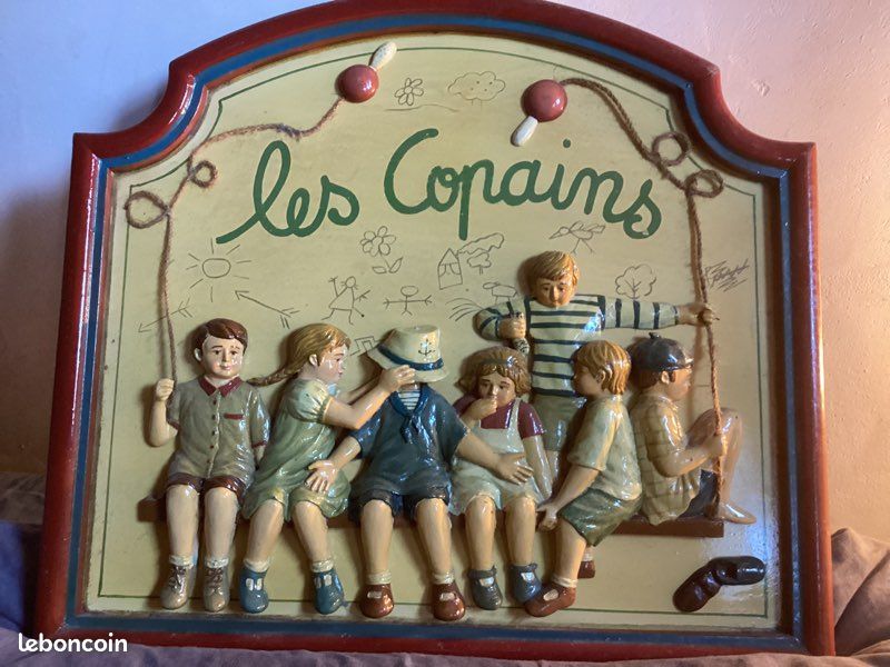 Cadre en bois vintage «  les copains » country corner interior’s (image 1)