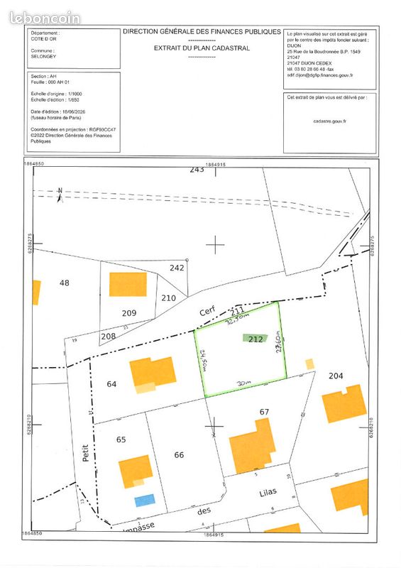 Terrain 799 m² · à Selongey · 799 m² · 40 000 €
